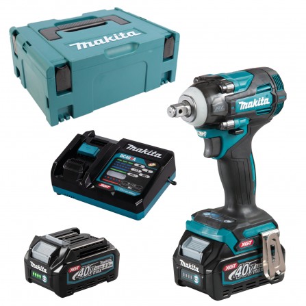 Trådløs slagnøglesæt Makita TW004GD201, 40 V, 2 x 2,5 Ah, oplader + etui