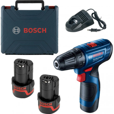 Bosch GSR 120 batteridrevet boresæt, 12 V, 2 x 2,0 Ah + kuffert