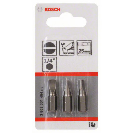 Bosch Twist Bit, 3 stk, 25 mm, 1/4''