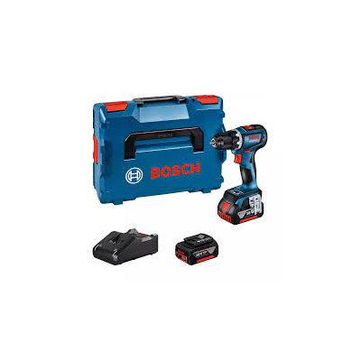 Akku boremaskine Bosch GSR 18V-90 C (+2x batterier + oplader + etui L-Boxx 136)