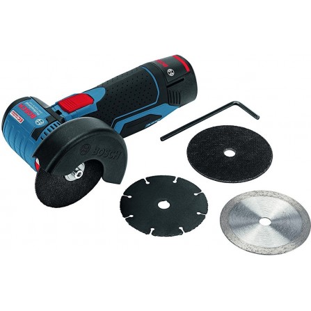 Akku vinkelsliber Bosch GWS 12V-76, 12 V, 76 mm + skiver 3 stk.