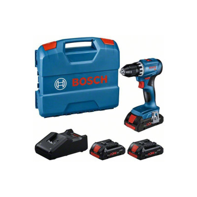 Bosch akku skruetrækkersæt GSR 18V-45 + 3 x 4,0 Ah ProCORE, 0615A5002N