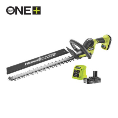 Ryobi trådløs hækkeklipper RY18HT50A-120, 18V, 50 cm (med 2,0 Ah batteri og oplader)
