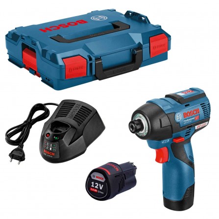 Bosch GDR 12V-110 Cordless Impact Driver Kit, 12 V, 2 x 3,0 Ah, oplader + etui