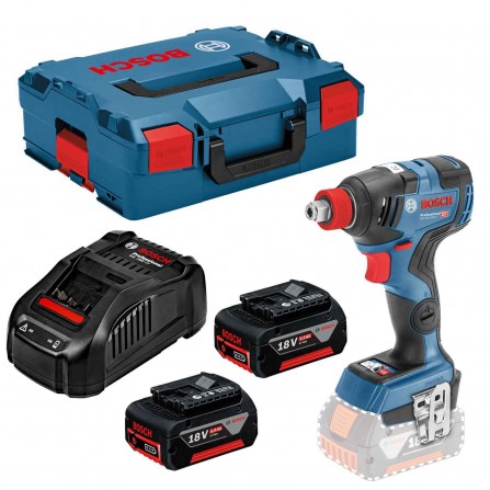 Trådløs slagdriver/nøgle Bosch GDX 18V-200 C sæt, 18 V, 2 x 5 Ah, oplader + kuffert
