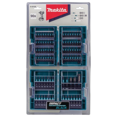 SCREW BIT SET MAKITA IMPACT BLACK 90PCS SCREW BIT SET MAKITA IMPACT BLACK 90PCS