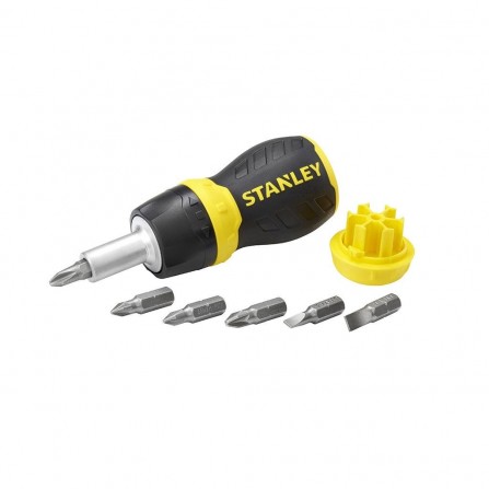 Stanley Ratchet stubby skruetrækker (0-66-358), 6 bits