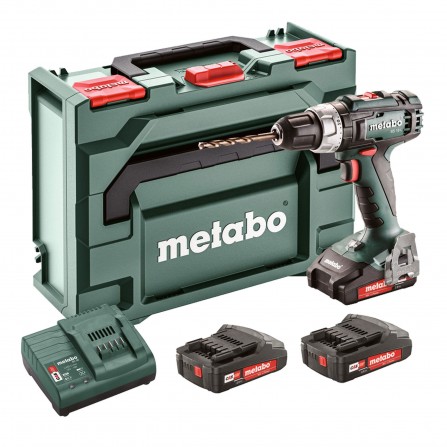 Akku skruetrækker Metabo BS 18 L (602321540) sæt, 18 V, 3 x 2 Ah, oplader + kuffert