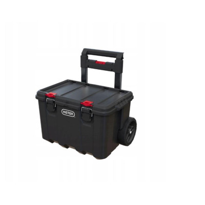 Dėžė Keter STACK N ROLL, juoda/raudona