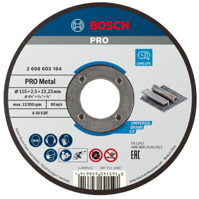 Bosch PRO metalskæreskive, 115 x 2,5 x 22,23 mm