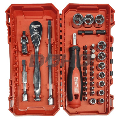 Skralde- og momentbitsæt Milwaukee 493249838 (38 dele)