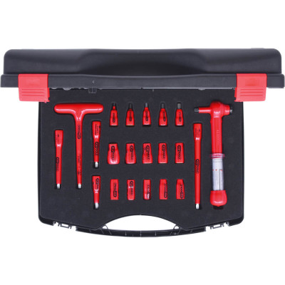 KS Tools 1/4" topnøglesæt med isoleret værktøj, 21 dele (117.1878)