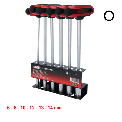 KS Tools T-grebsmøtrikskruetrækkersæt, 6 dele, 6-14 mm (158.5000)
