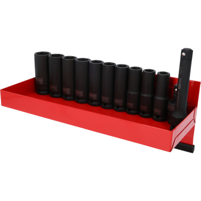 KS Tools 1/2" sekskantet slagtopnøglesæt, langt, 13 dele (515.0612)