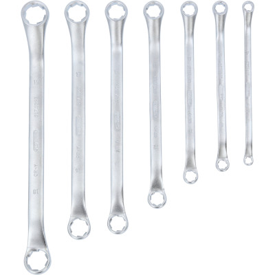 KS Tools RESCUEpower dobbelt ringnøglesæt, forskudt, 7 dele, 6-19 mm (517.1555)