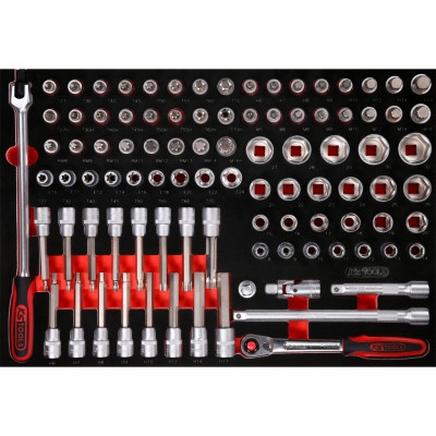 KS Tools 1/2" topnøglesæt i skumindlæg, 95 dele (811.0095)
