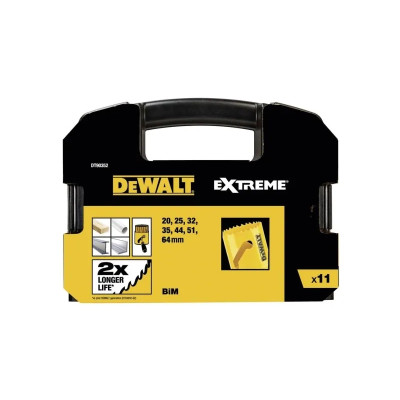 DeWalt bi-metal hulsavssæt DT90352-QZ 20–64 mm, 11 dele