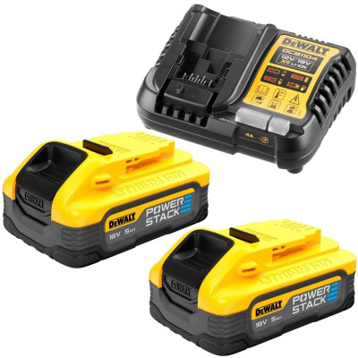 DeWalt batterisæt DCB1104H2-QW 18 V, 2 x 5,0 Ah POWERSTACK