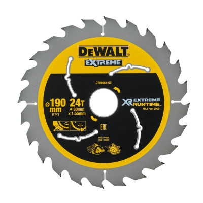 DeWalt XR Extreme Runtime rundsavklinge DT99562-QZ 190 x 30 mm 24 tænder
