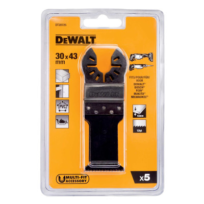 DeWalt savklinger til multiværktøj DT20725-QZ 43 x 30 mm, 5 stk.