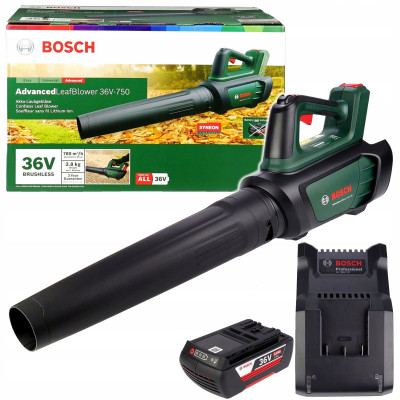 Bosch AdvancedLeafBlower 36V-750 batteridrevet løvblæser med 2,0 Ah batteri