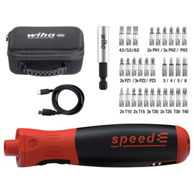 Wiha elektrisk skruetrækker speedE PocketDrive 45791 med bitboks