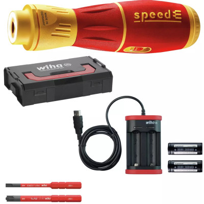 Wiha elektrisk skruetrækker speedE II 44318 7 dele L-Boxx Mini