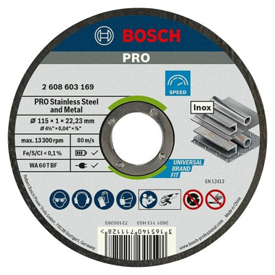 Bosch PRO Metal slibeskive 115×6×22,23 mm