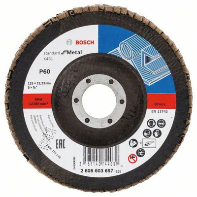 Bosch X431 Standard for Metal lamelskive 115 × 22,23 mm, P80