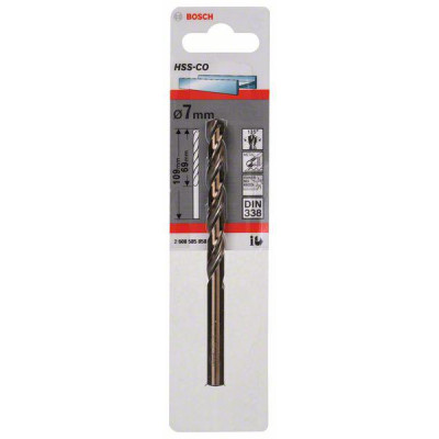 Bosch HSS-Co DIN 338 bor 7,0 × 69 × 109 mm
