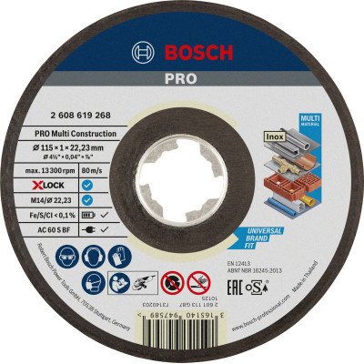 Bosch PRO Multi Material X-LOCK skæreskive 115 x 1 x 22,23 mm