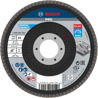 Bosch PRO X571 lamelslibeskive 115 mm G60