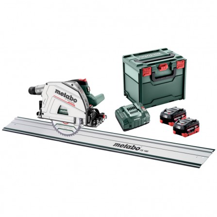 Akku rundsav Metabo KT 18 LTX 66 BL (691172810) sæt, 18 V, 2 x 8 Ah, lader, lineal, kuffert