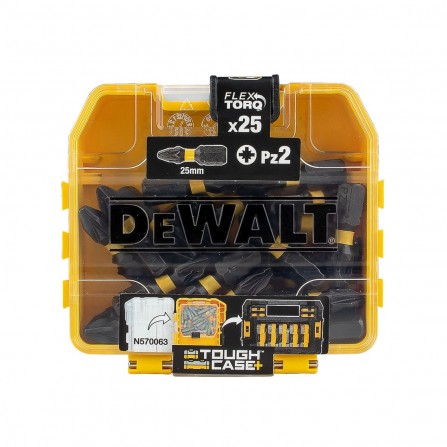 Dewalt vridningsbitsæt DT70556T-QZ ekstrem slagtorsion, PZ2 x 25 mm, 25 stk.